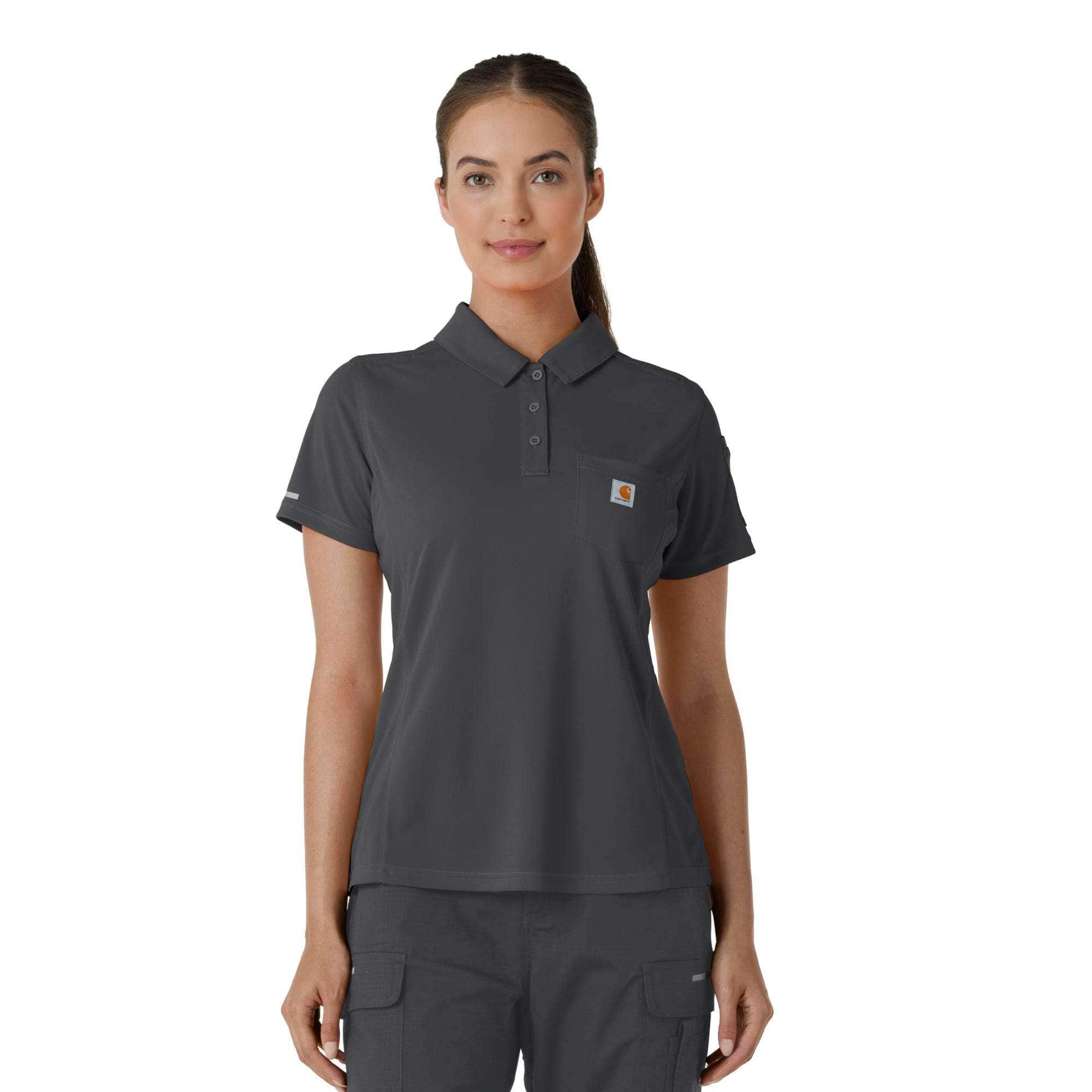 Women's rugged flex® rscu lightweight short sleeve polo scrub top