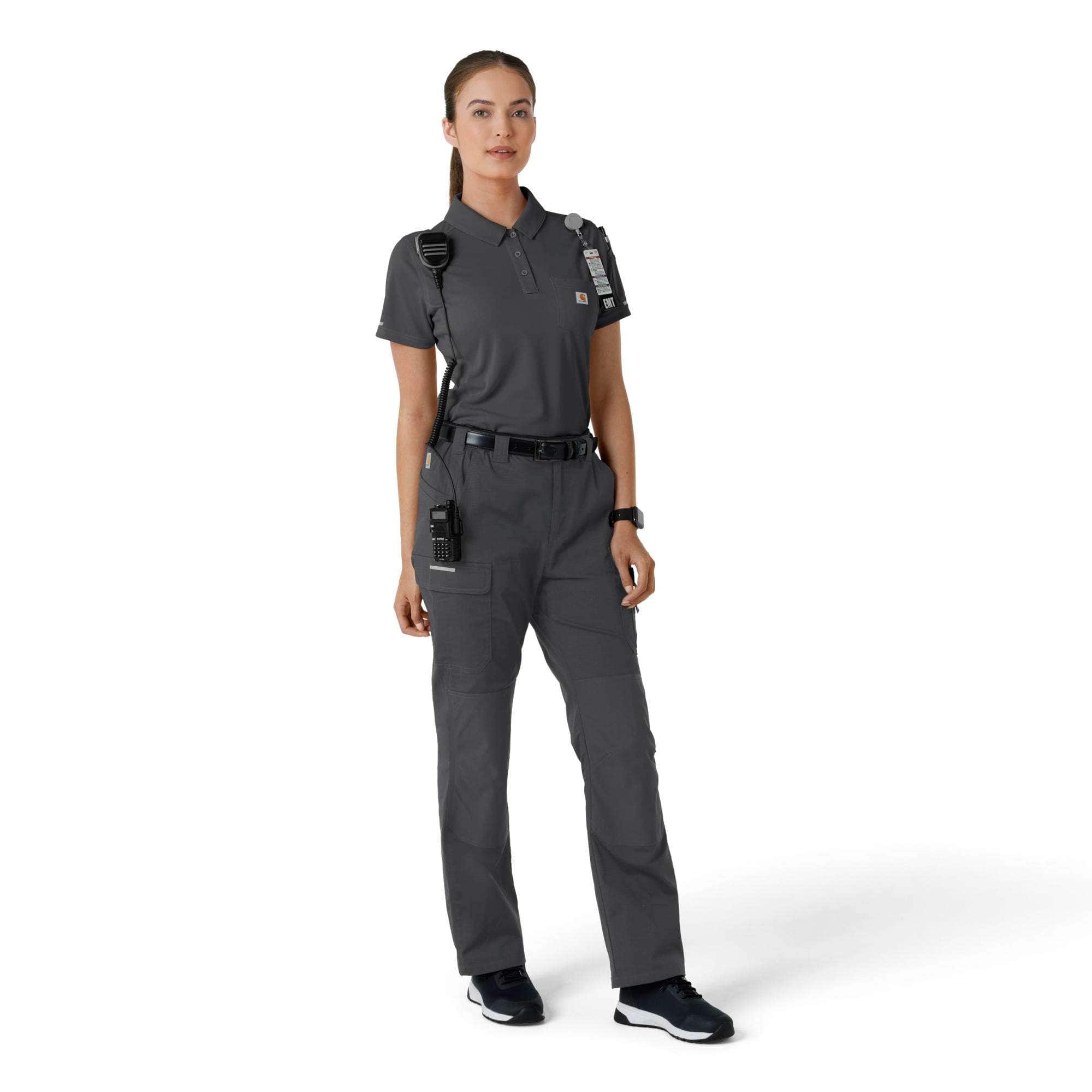 Women's rugged flex® rscu lightweight short sleeve polo scrub top