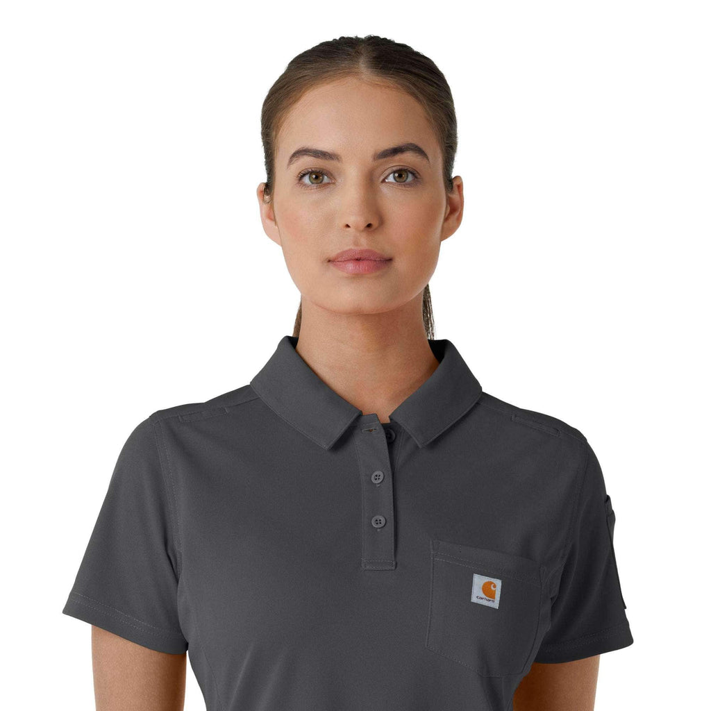 Women's rugged flex® rscu lightweight short sleeve polo scrub top