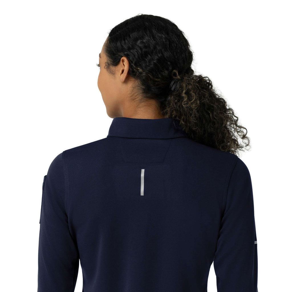 Women's rugged flex® rscu heavyweight long sleeve polo scrub top