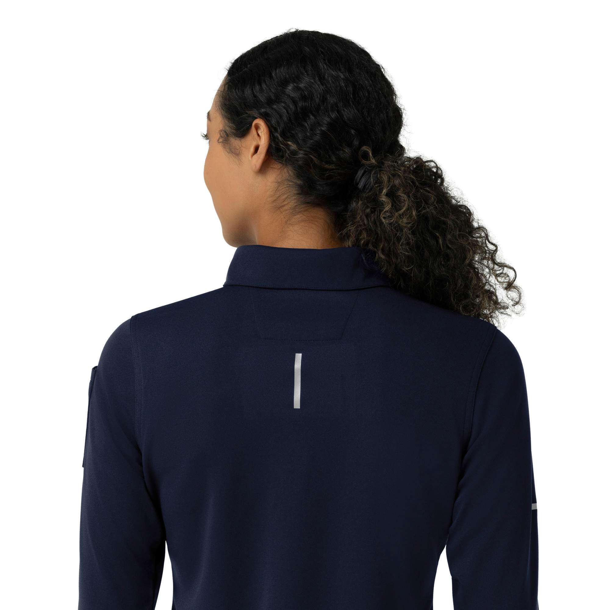 Women's rugged flex® rscu heavyweight long sleeve polo scrub top
