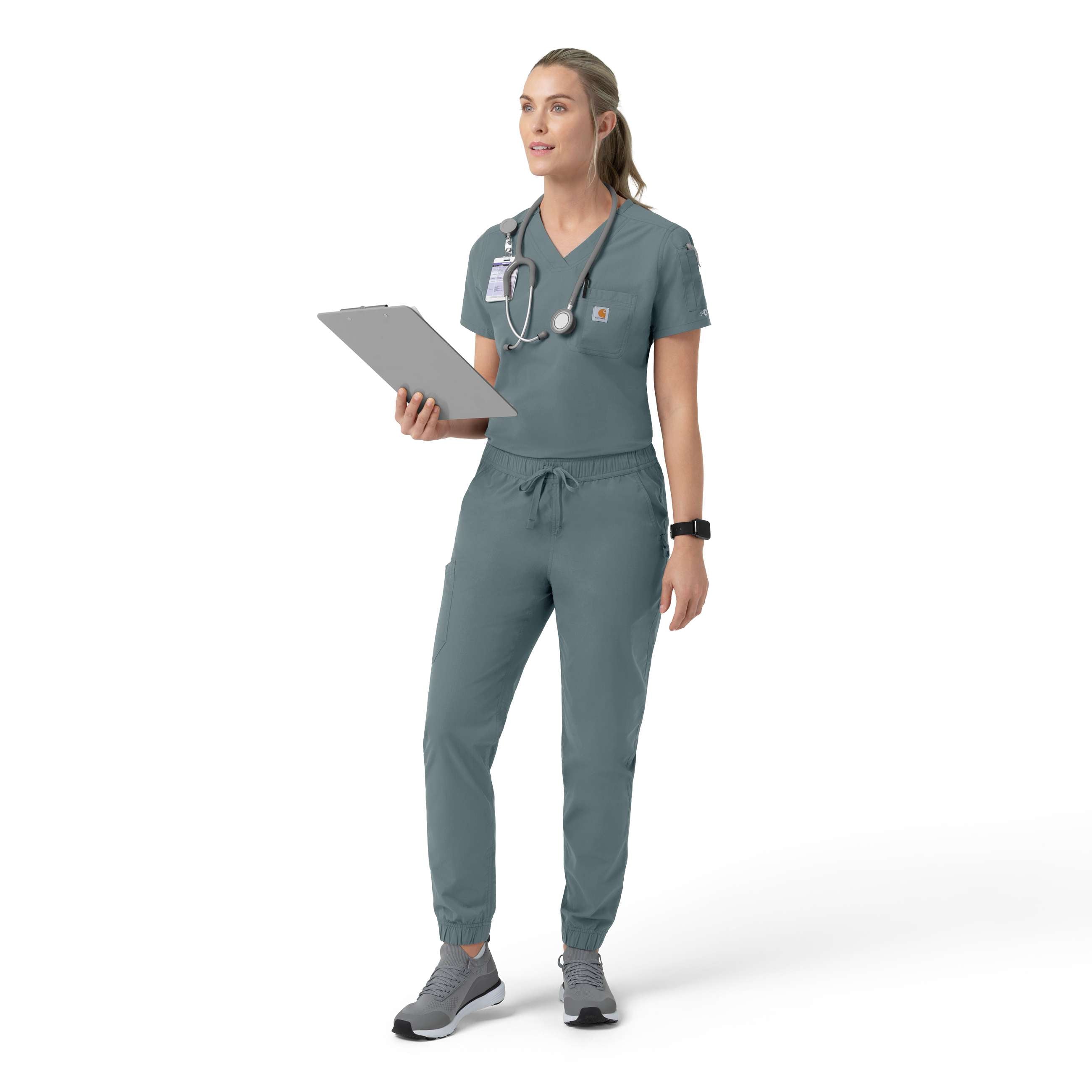Women's rugged flex fld tuck-in scrub top