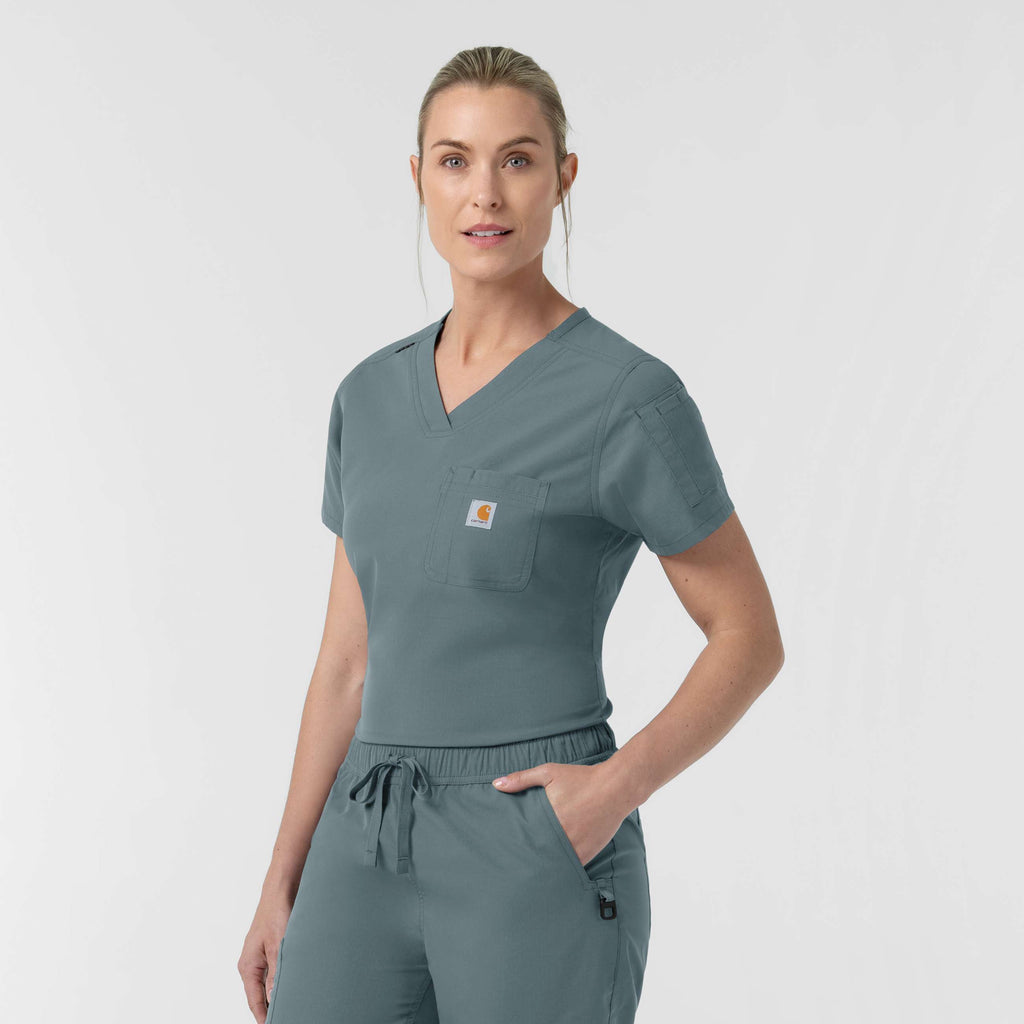 Women's rugged flex fld tuck-in scrub top