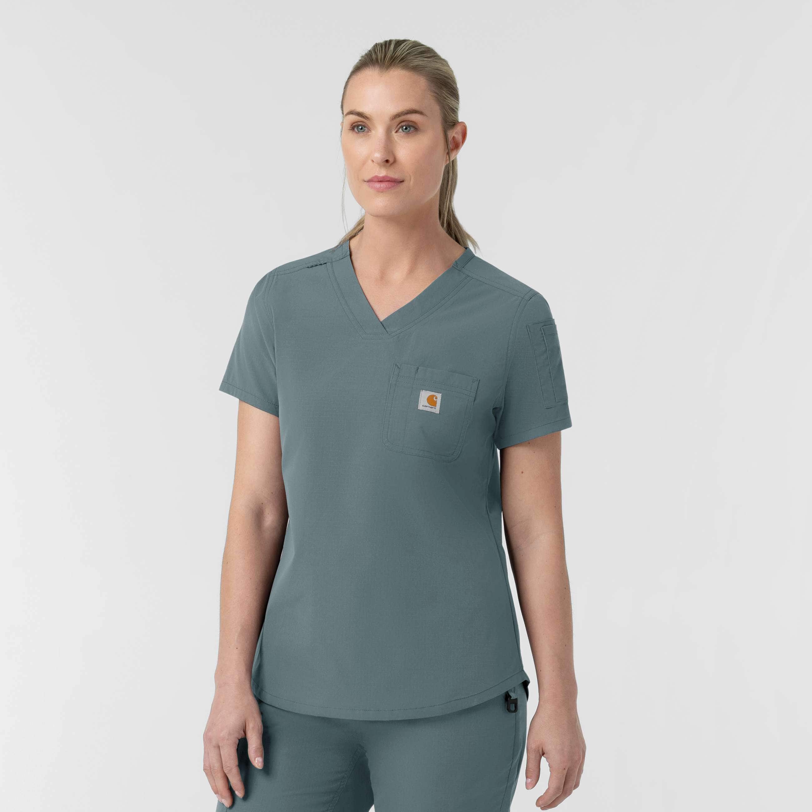 Women's rugged flex fld tuck-in scrub top