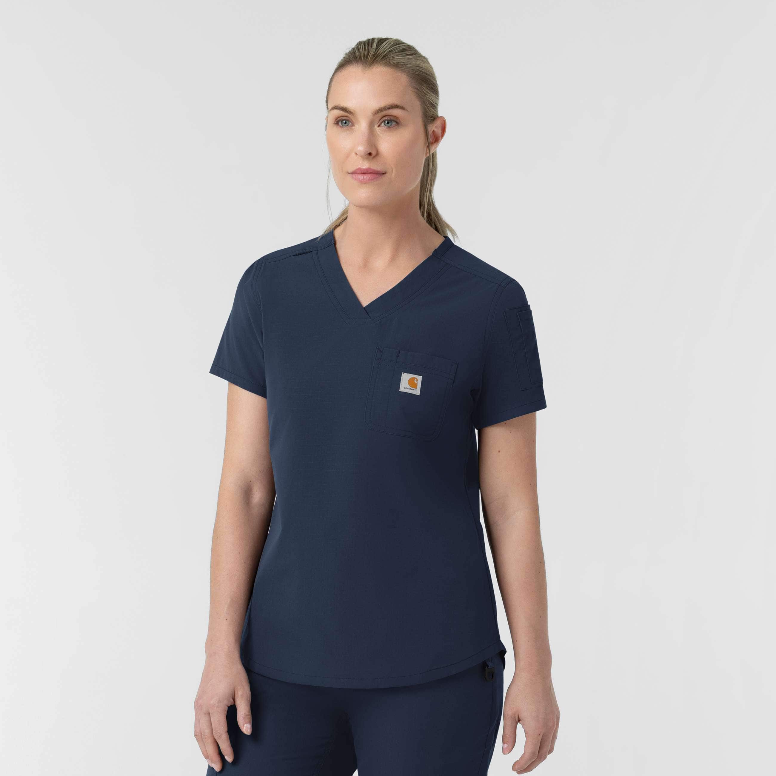 Women's rugged flex fld tuck-in scrub top