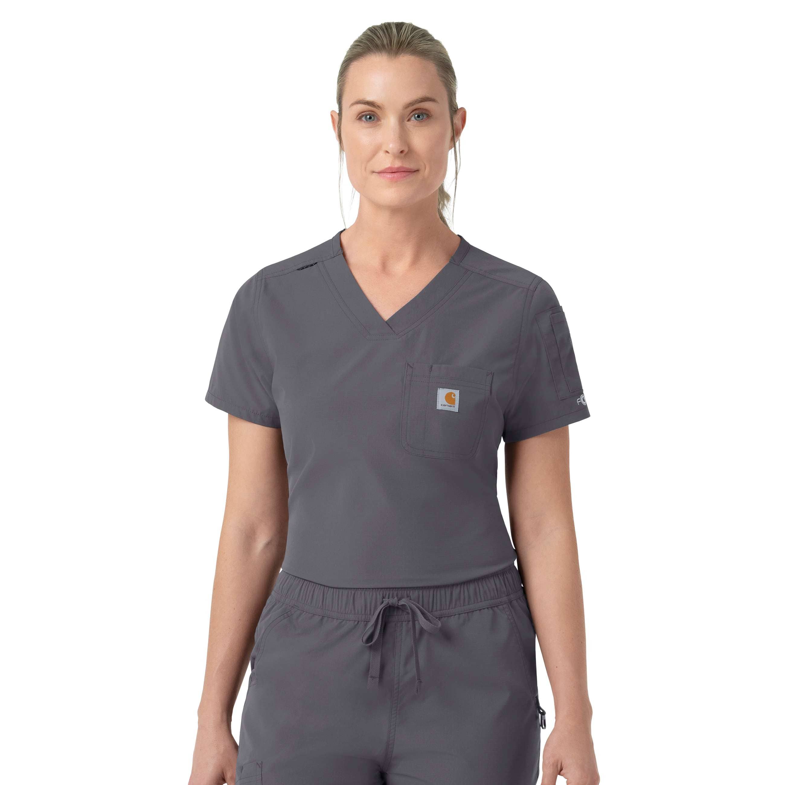 Women's rugged flex fld tuck-in scrub top