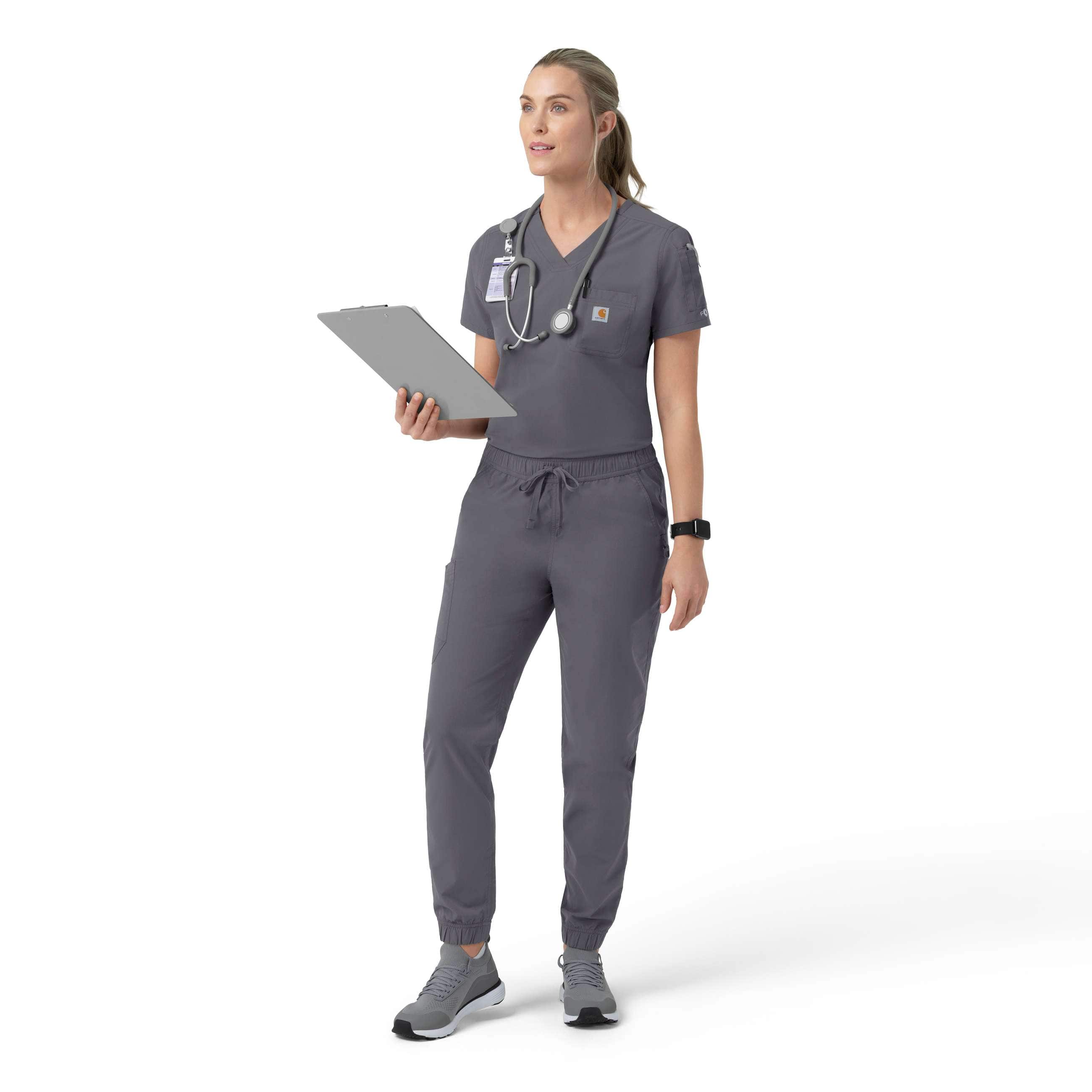 Women's rugged flex fld tuck-in scrub top