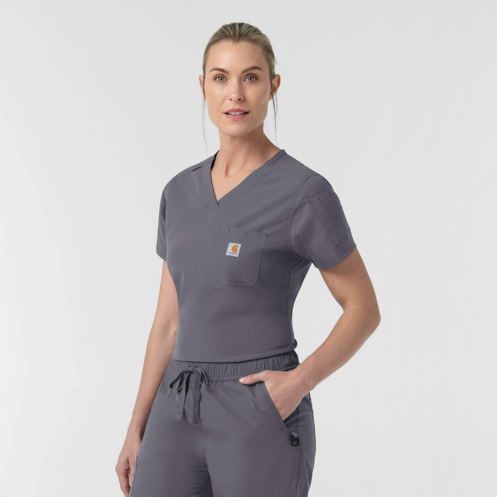Women's rugged flex fld tuck-in scrub top