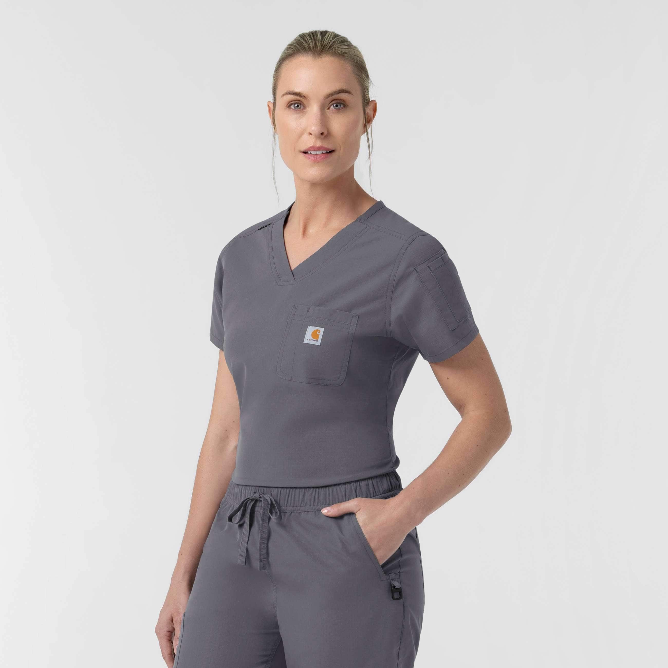 Women's rugged flex fld tuck-in scrub top