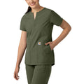Women's force essentials notch neck tunic scrub top