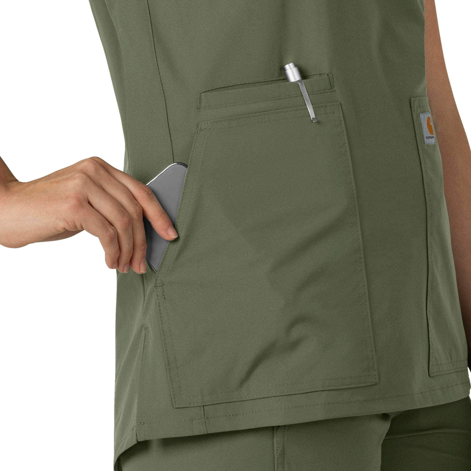 Women's force essentials notch neck tunic scrub top