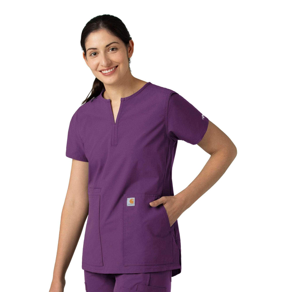 Women's force essentials notch neck tunic scrub top