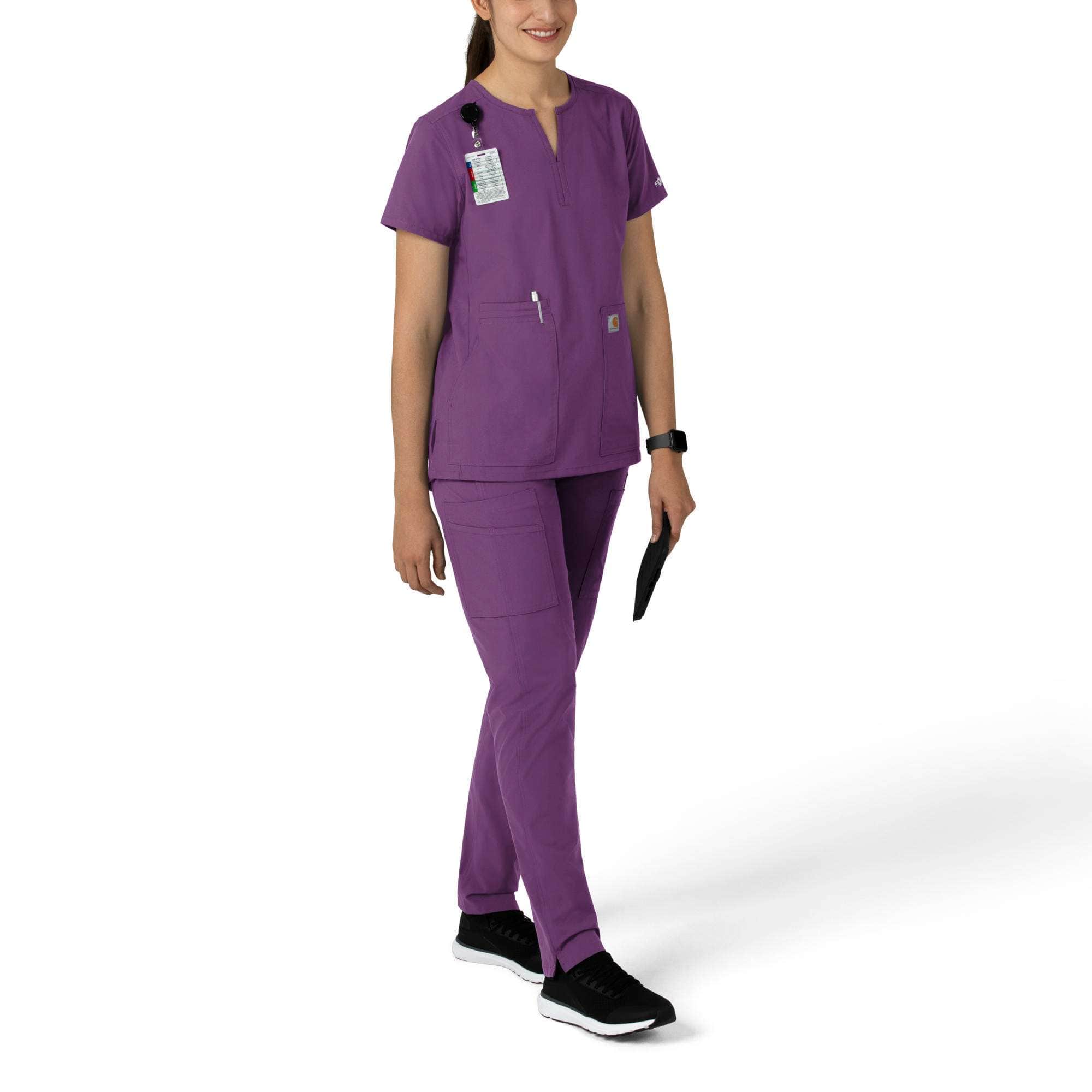 Women's force essentials notch neck tunic scrub top