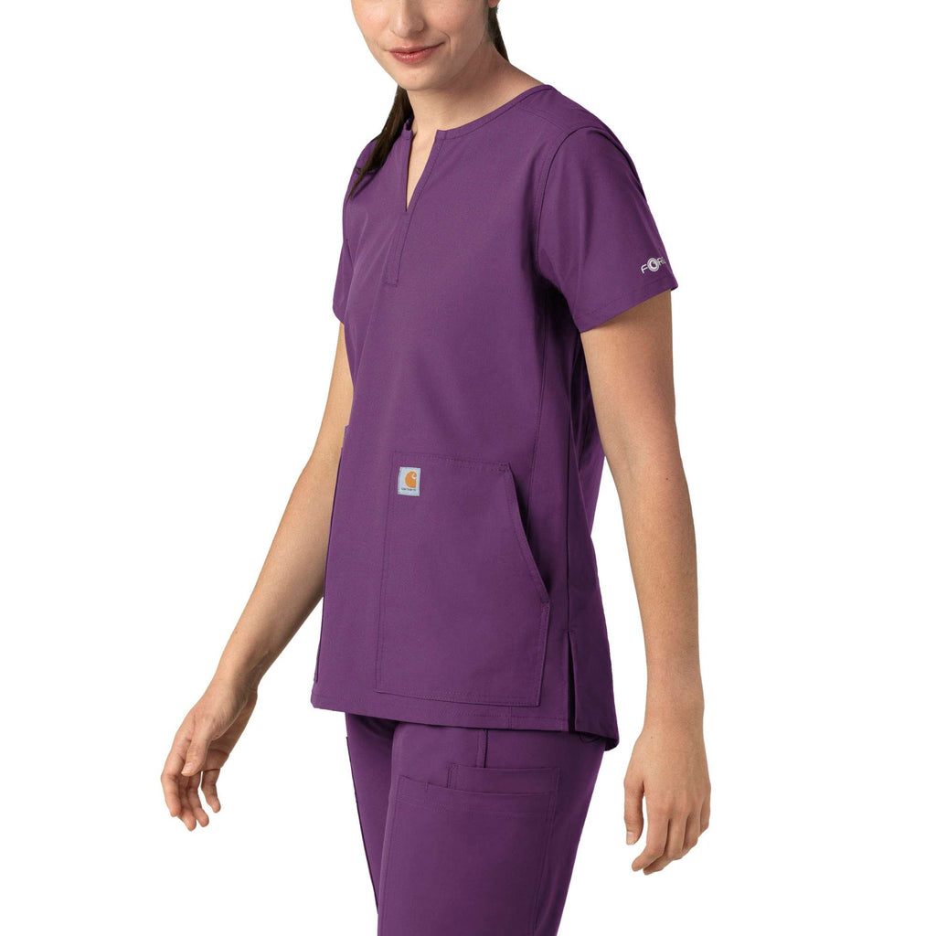Women's force essentials notch neck tunic scrub top