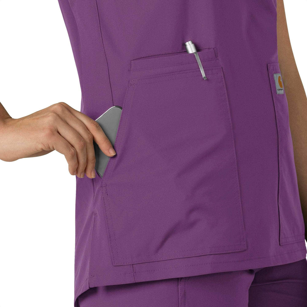 Women's force essentials notch neck tunic scrub top
