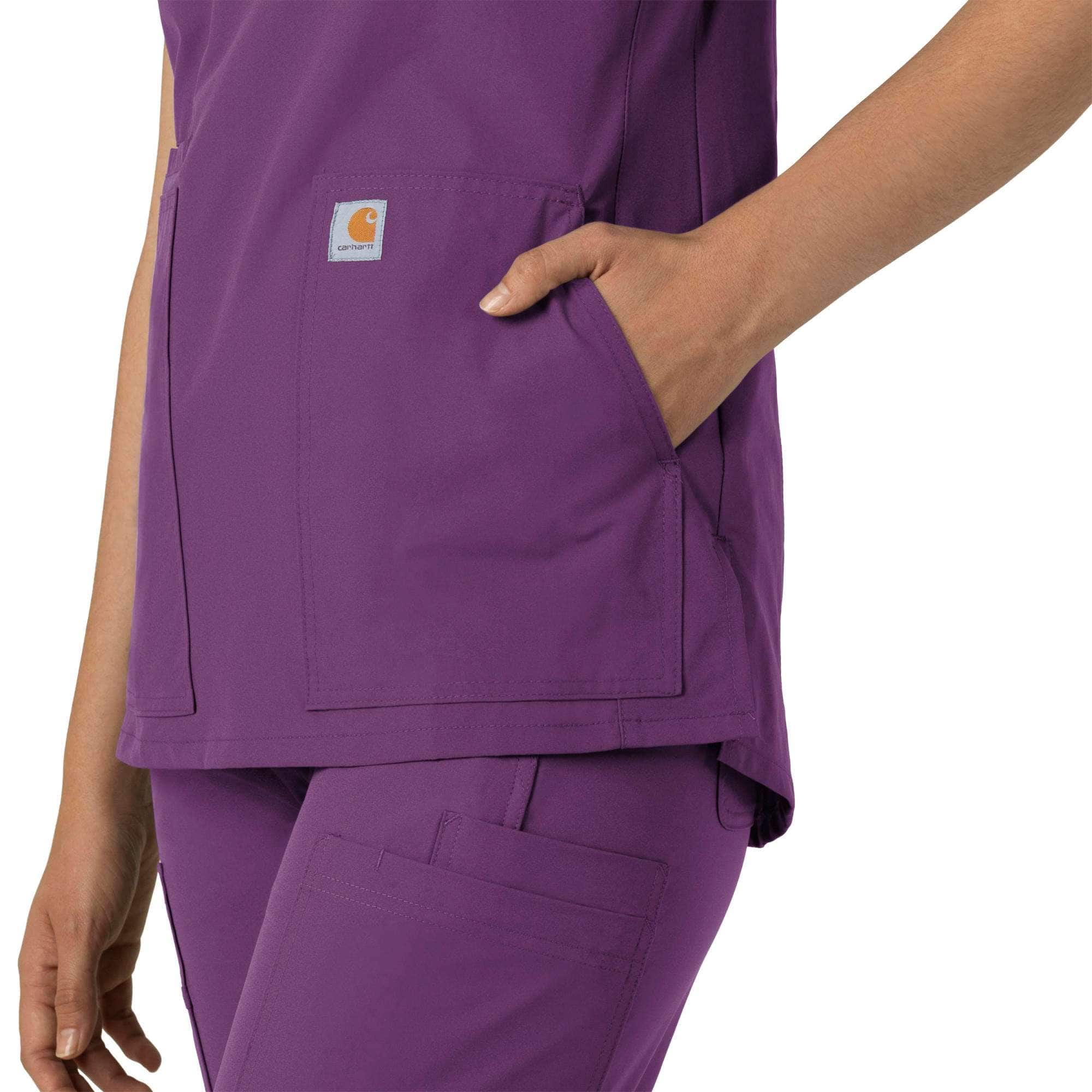 Women's force essentials notch neck tunic scrub top