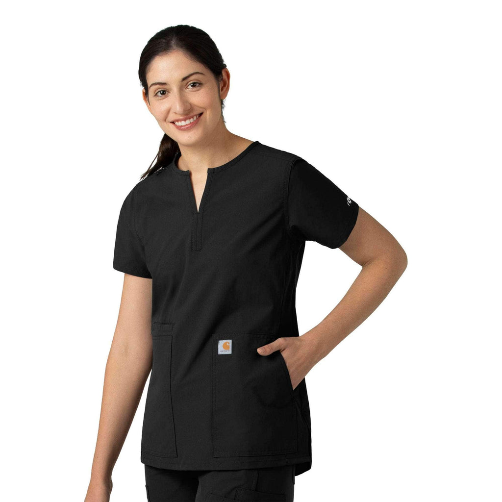 Women's force essentials notch neck tunic scrub top