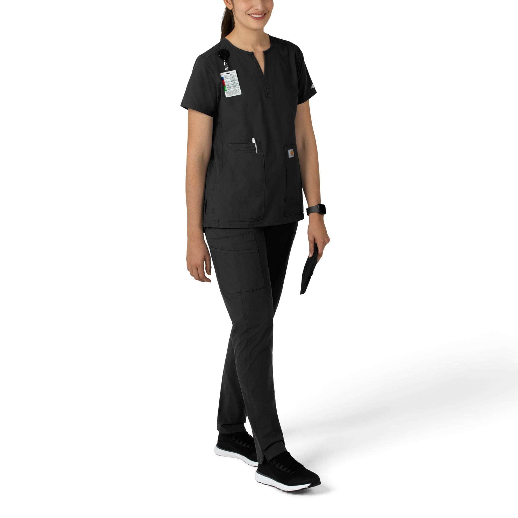 Women's force essentials notch neck tunic scrub top