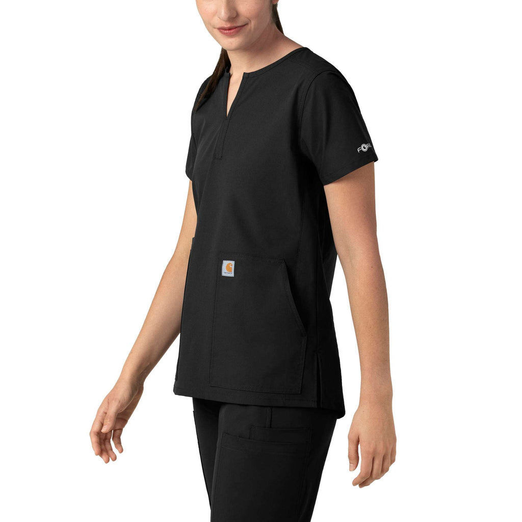 Women's force essentials notch neck tunic scrub top