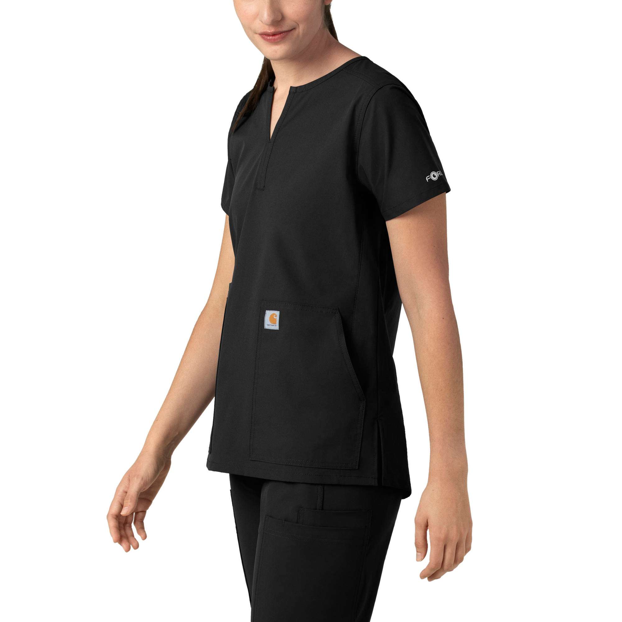 Women's force essentials notch neck tunic scrub top