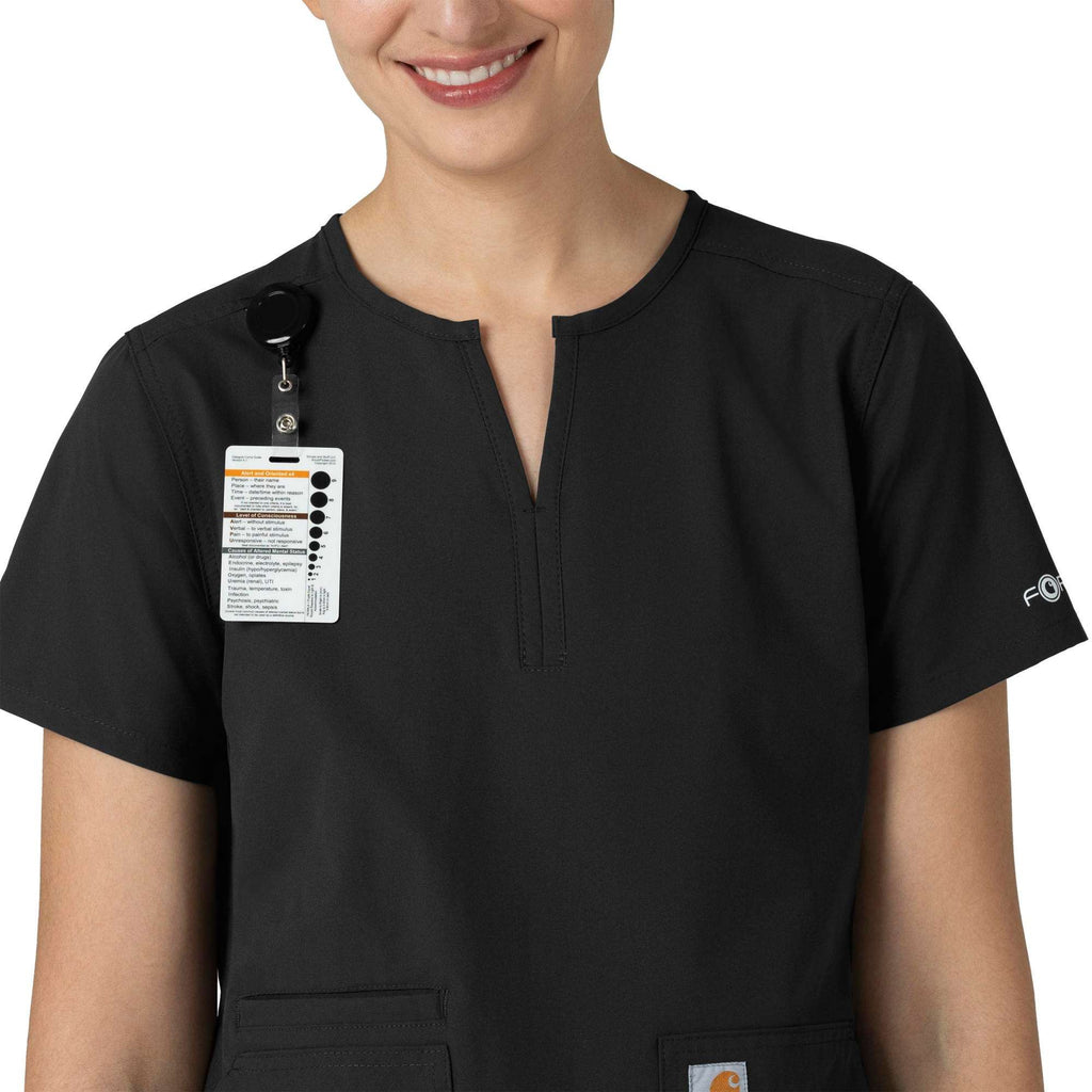 Women's force essentials notch neck tunic scrub top