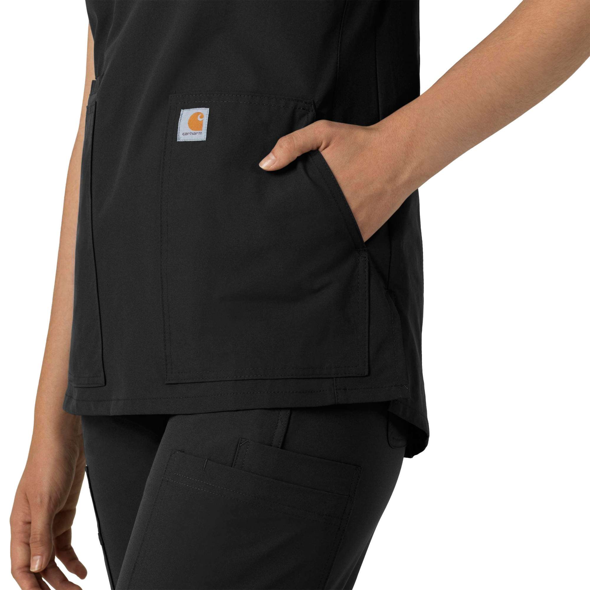 Women's force essentials notch neck tunic scrub top