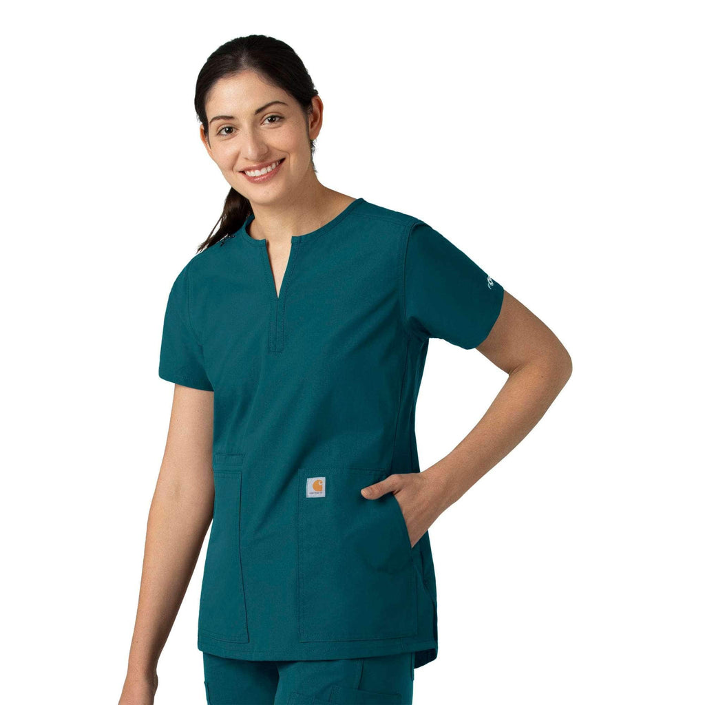 Women's force essentials notch neck tunic scrub top