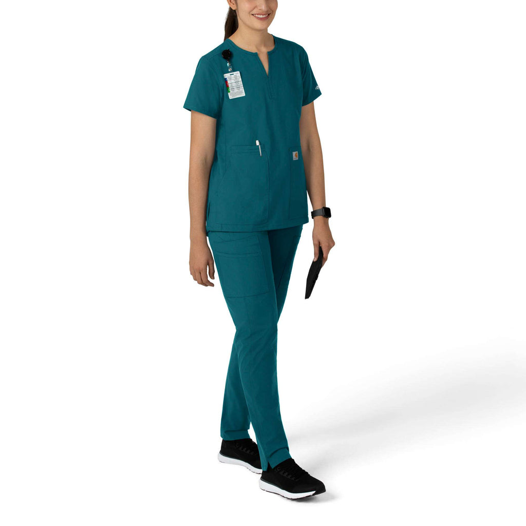 Women's force essentials notch neck tunic scrub top