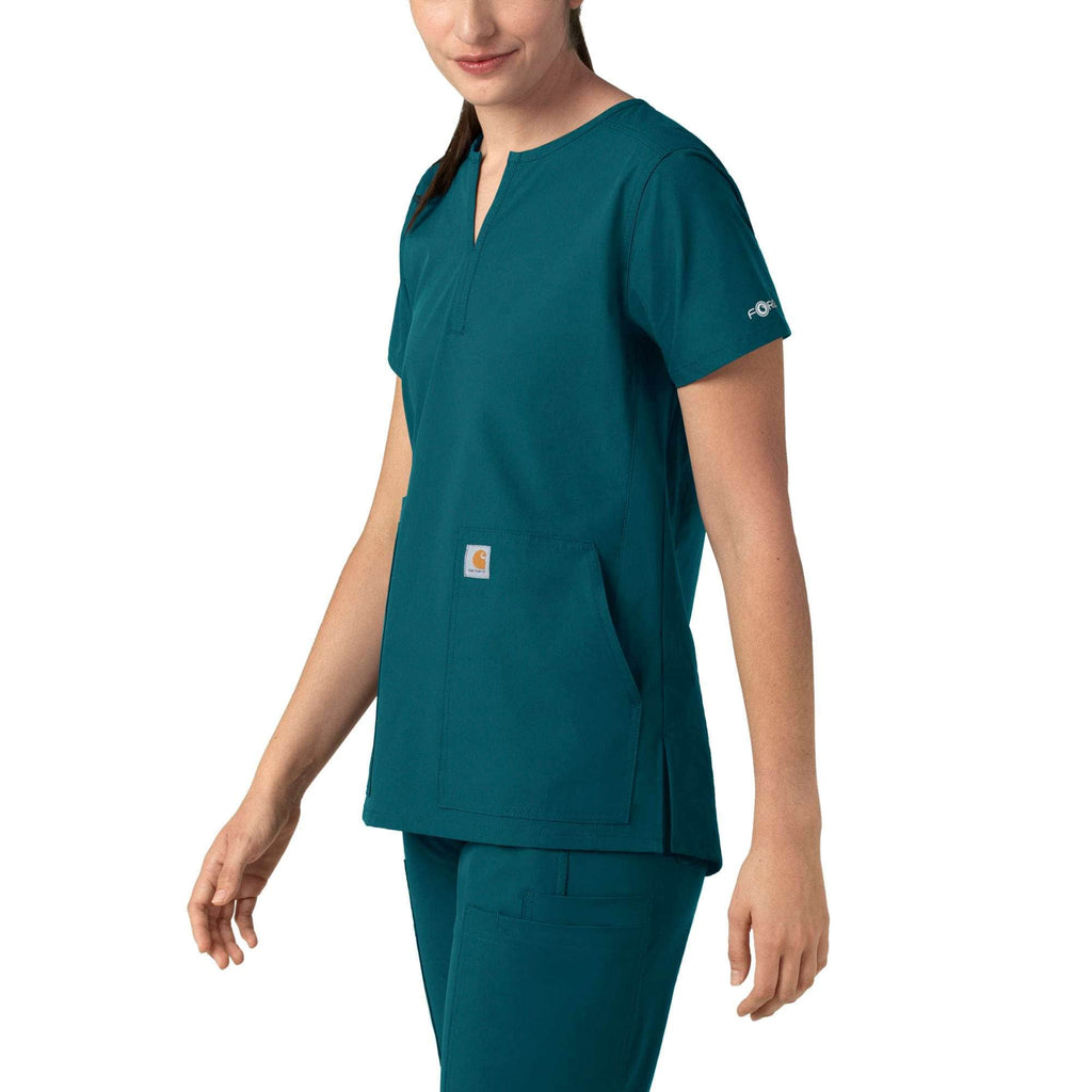 Women's force essentials notch neck tunic scrub top
