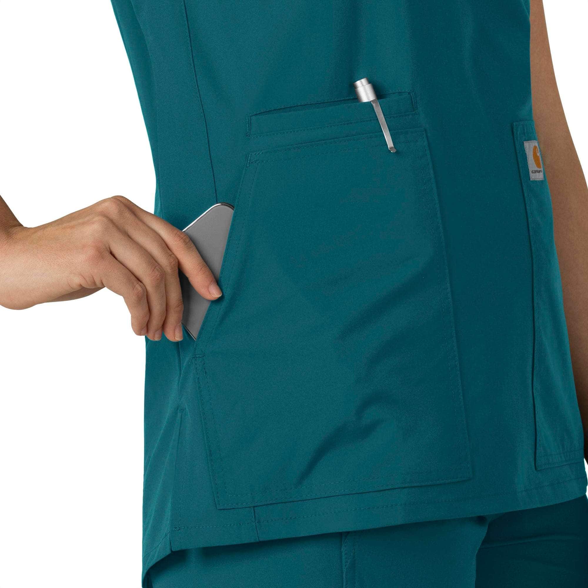 Women's force essentials notch neck tunic scrub top