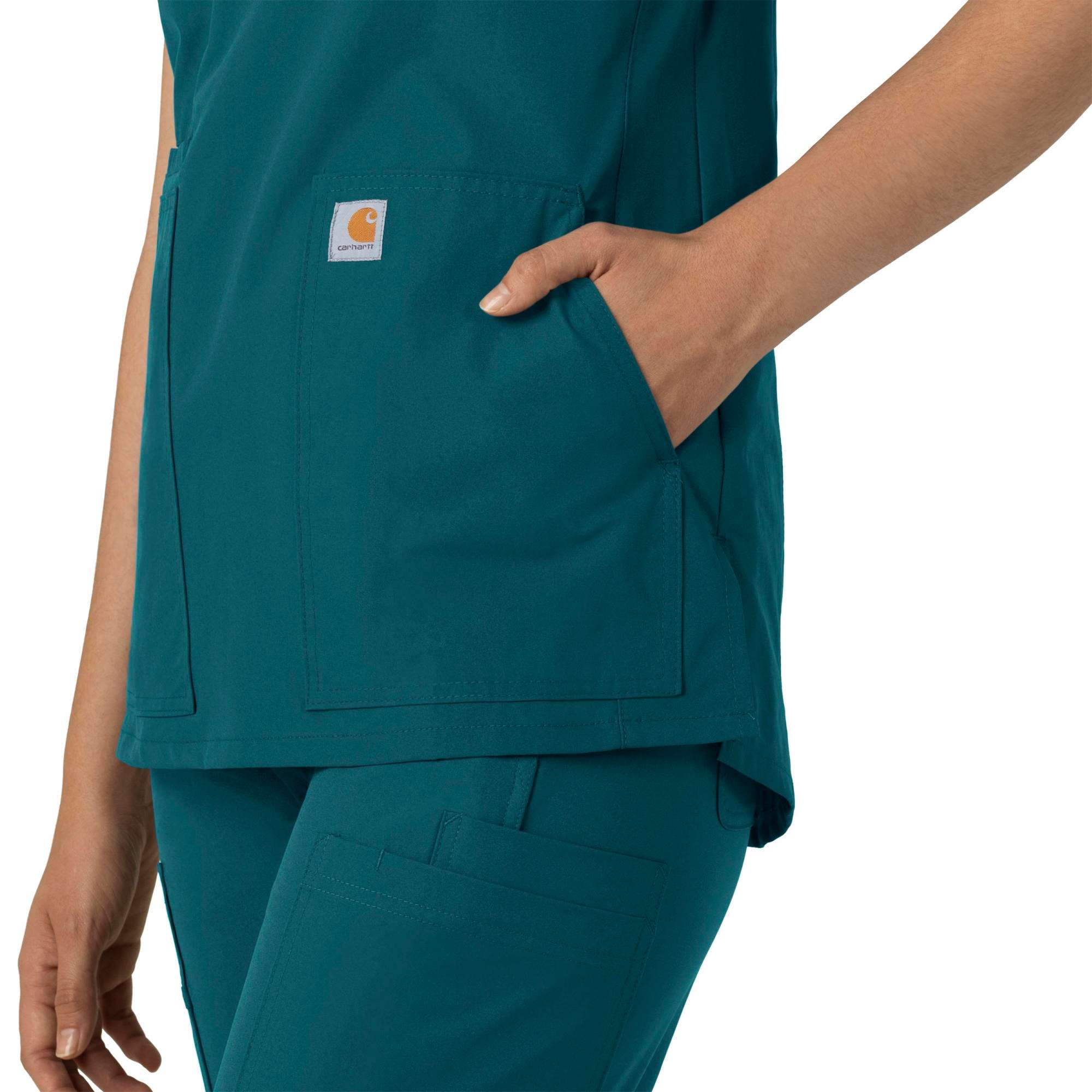 Women's force essentials notch neck tunic scrub top