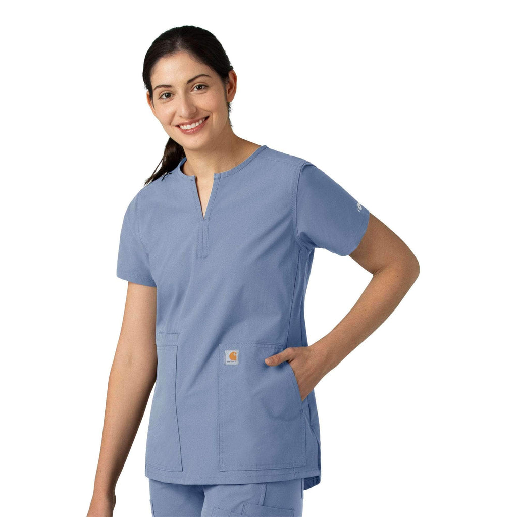 Women's force essentials notch neck tunic scrub top