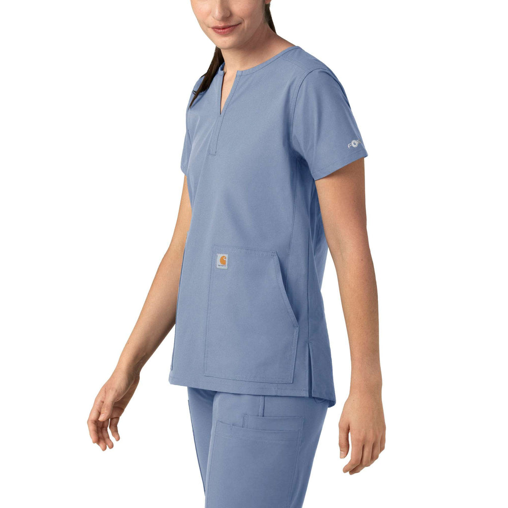 Women's force essentials notch neck tunic scrub top