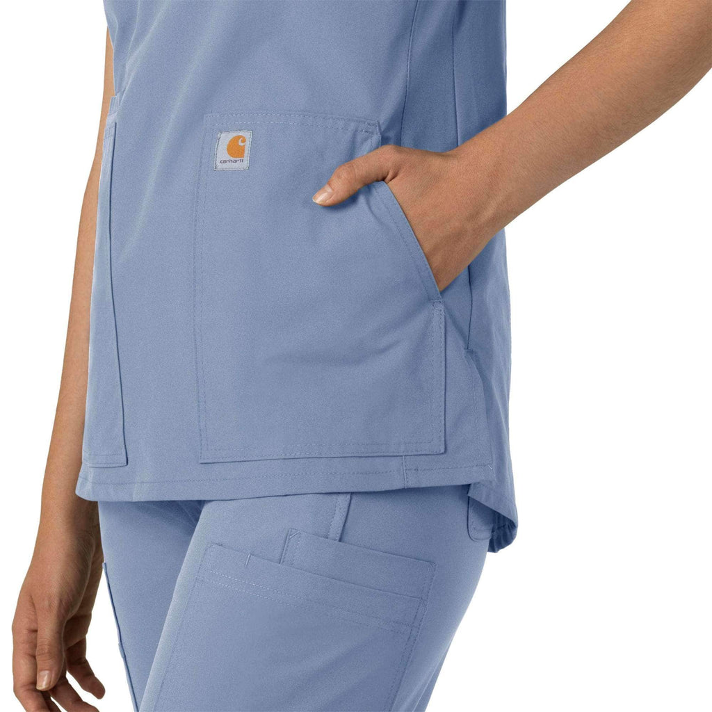 Women's force essentials notch neck tunic scrub top