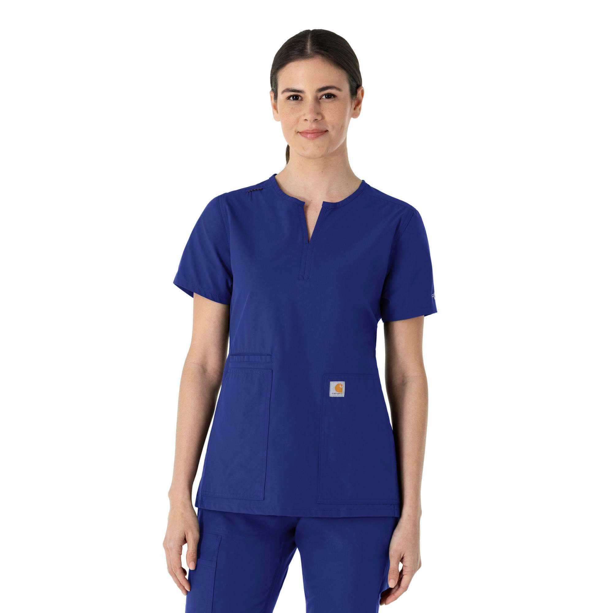 Women's force essentials notch neck tunic scrub top
