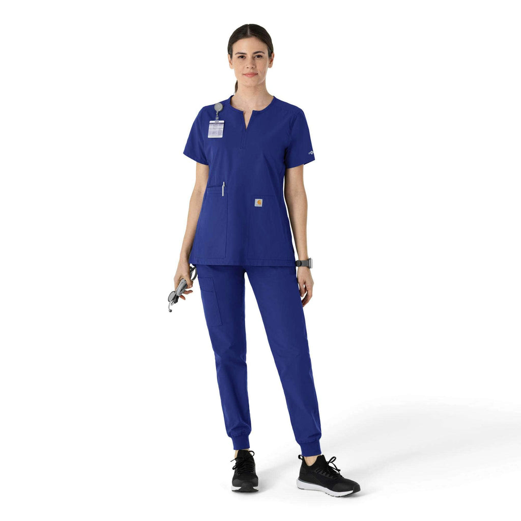 Women's force essentials notch neck tunic scrub top