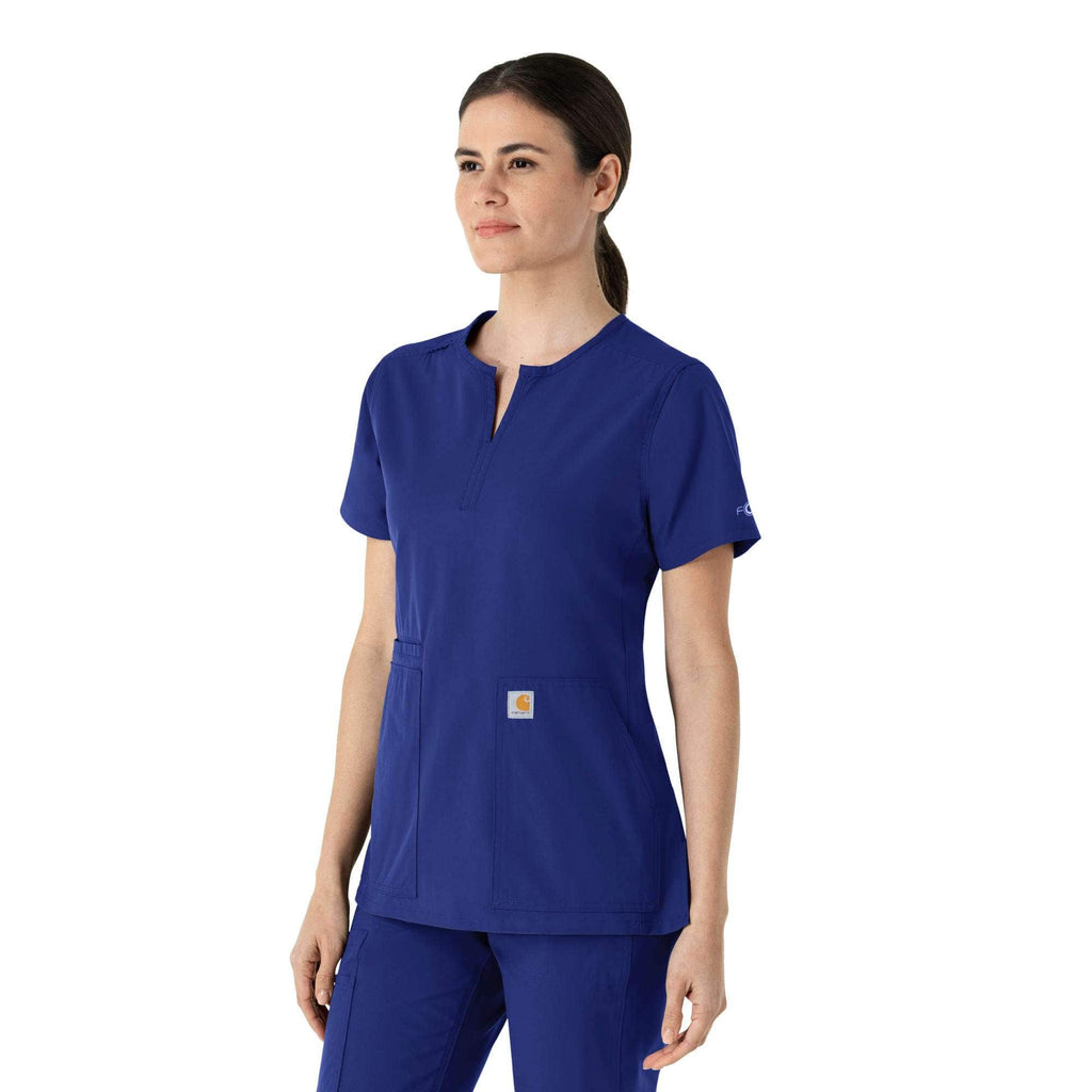 Women's force essentials notch neck tunic scrub top