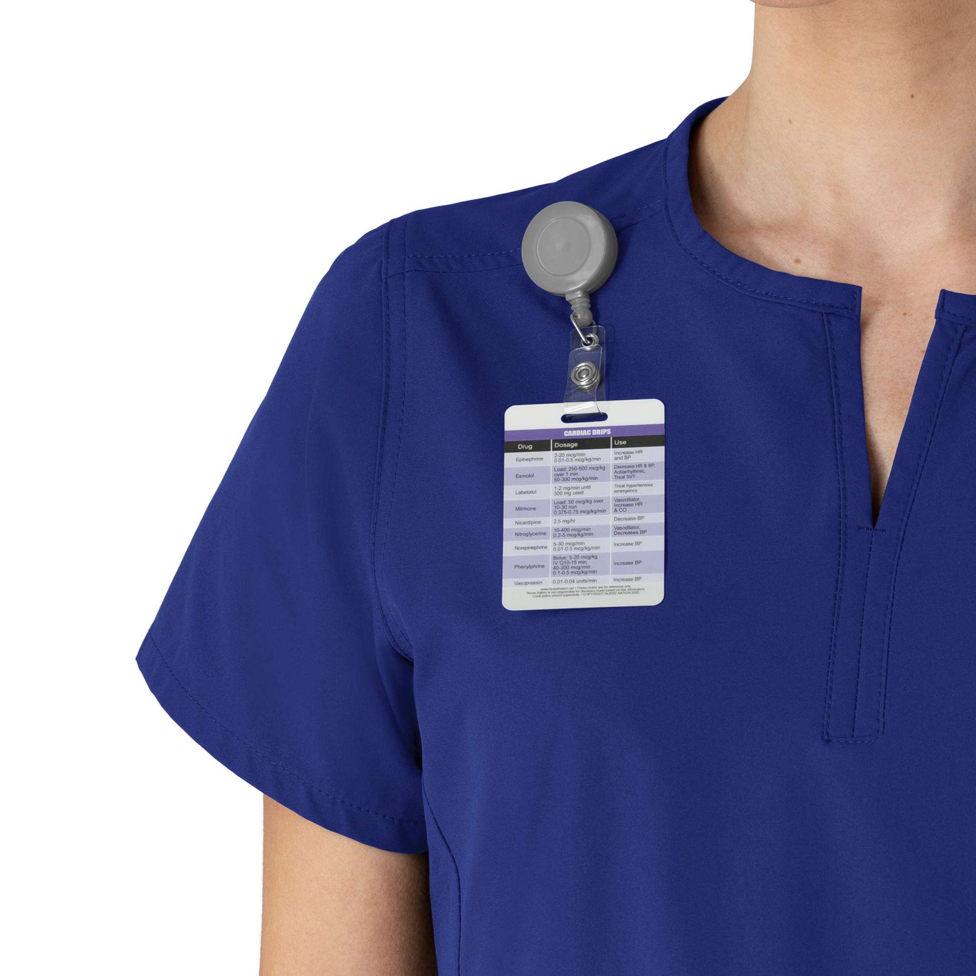 Women's force essentials notch neck tunic scrub top