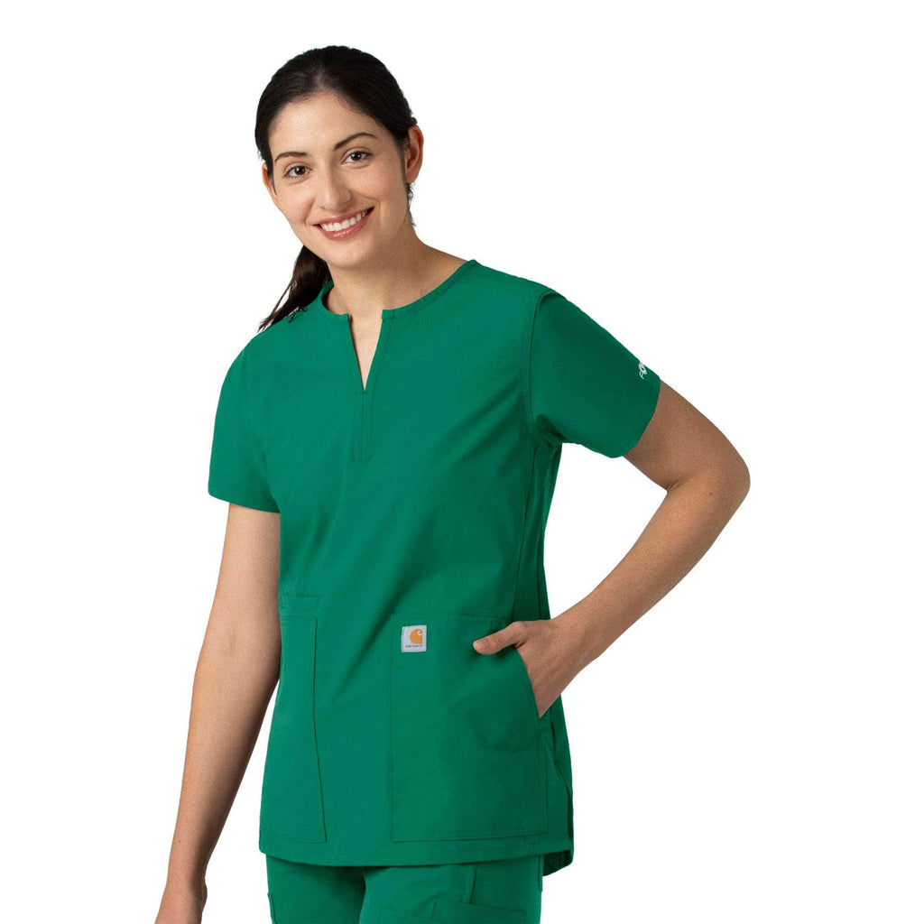 Women's force essentials notch neck tunic scrub top