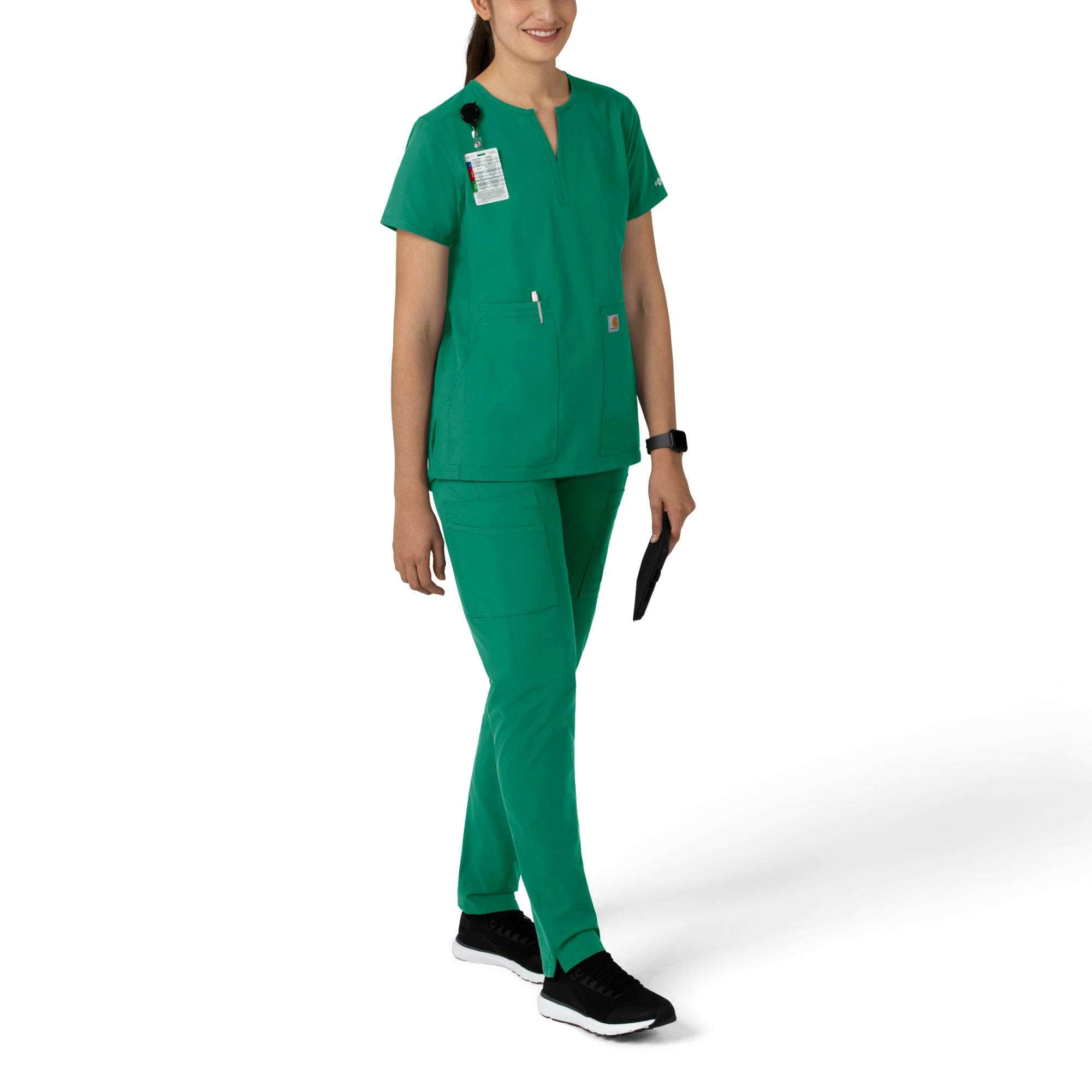 Women's force essentials notch neck tunic scrub top