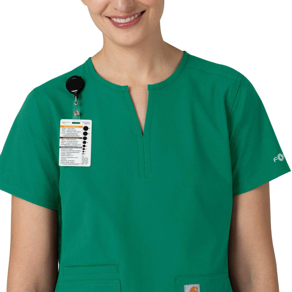 Women's force essentials notch neck tunic scrub top