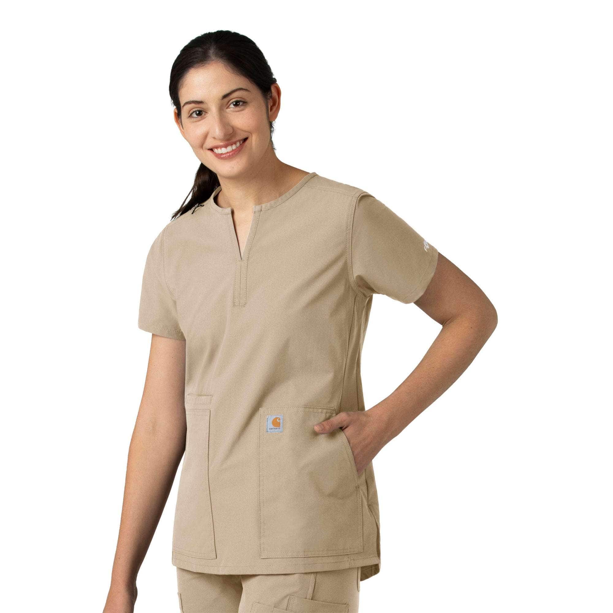 Women's force essentials notch neck tunic scrub top