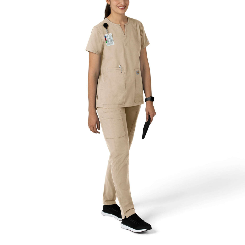 Women's force essentials notch neck tunic scrub top