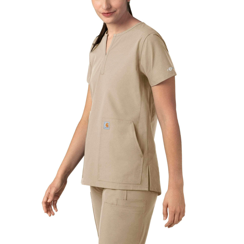 Women's force essentials notch neck tunic scrub top