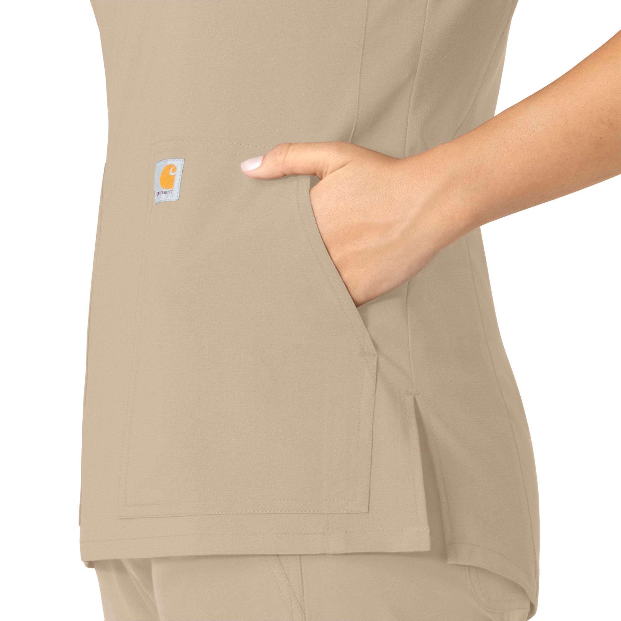 Women's force essentials notch neck tunic scrub top