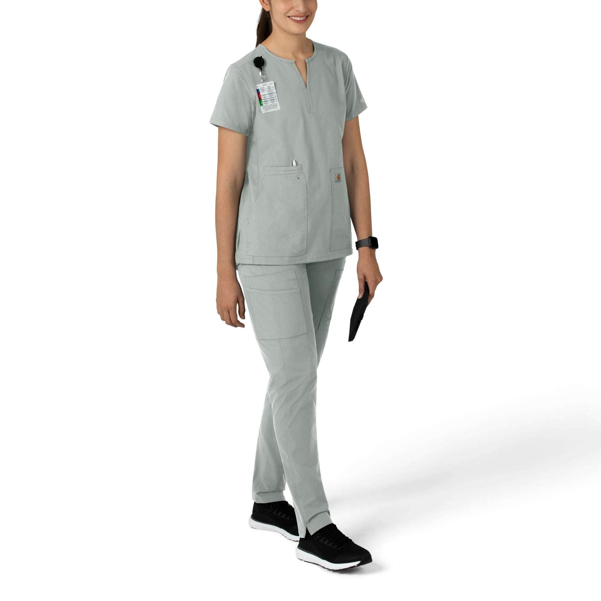 Women's force essentials notch neck tunic scrub top
