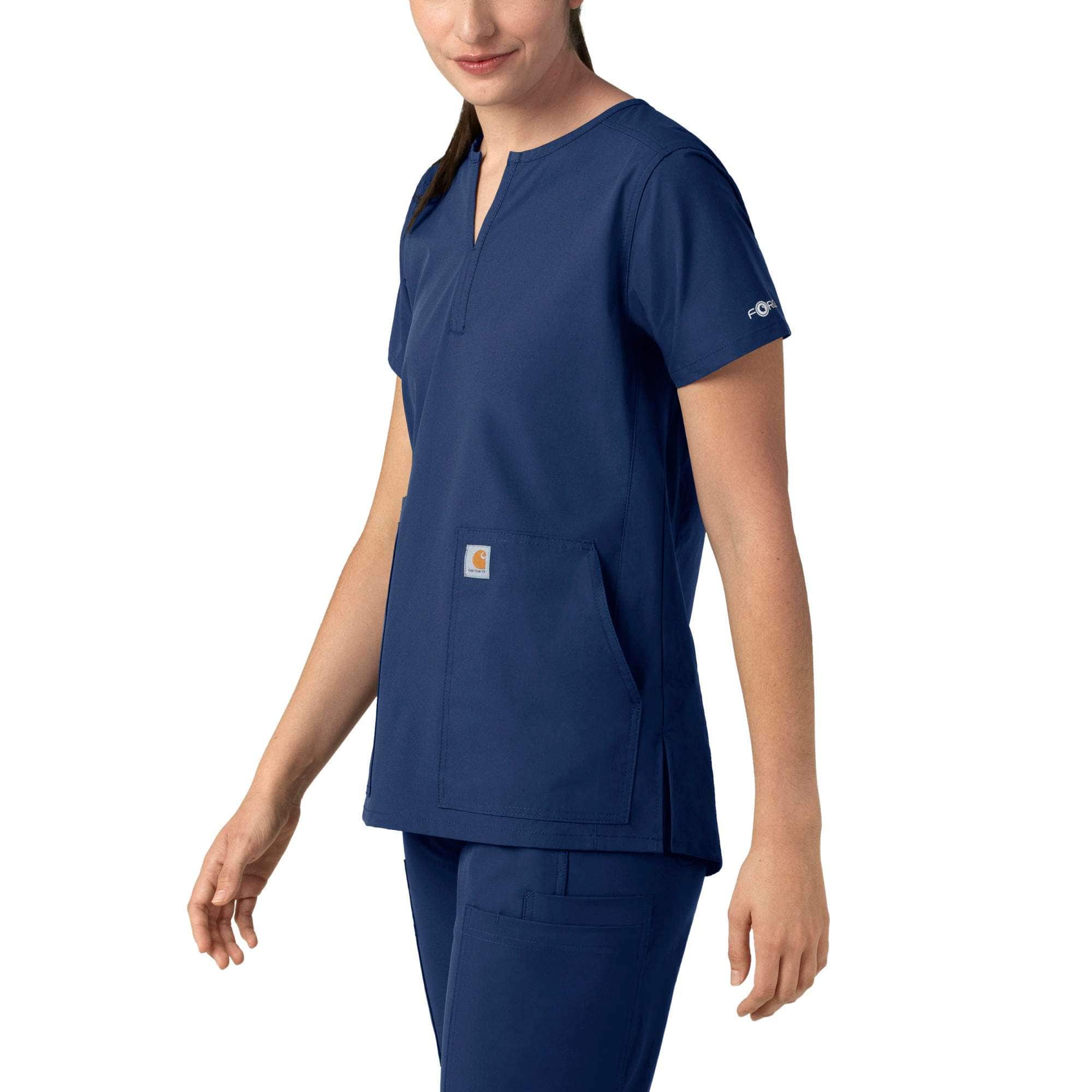 Women's force essentials notch neck tunic scrub top