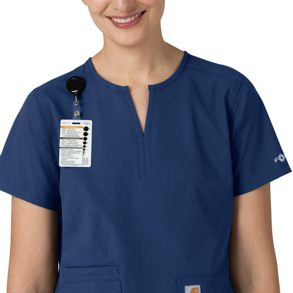 Women's force essentials notch neck tunic scrub top