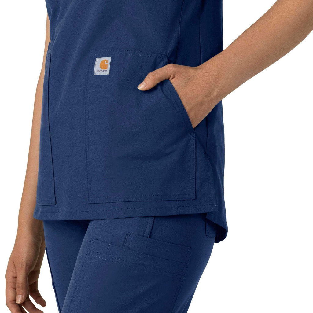 Women's force essentials notch neck tunic scrub top