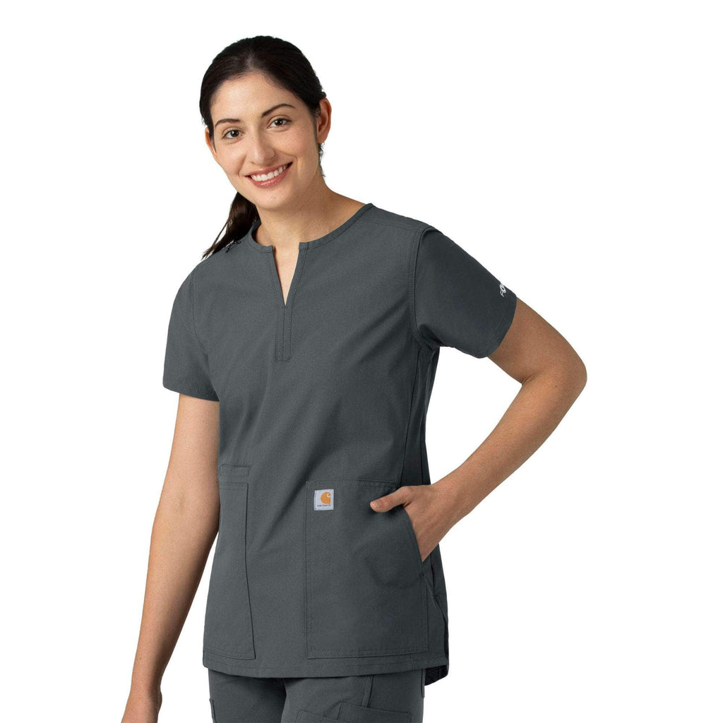 Women's force essentials notch neck tunic scrub top